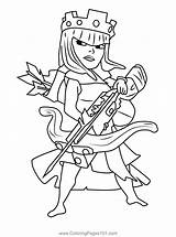 Archer Queen Clash Of Clans Coloring Page For Kids  Free The sketch template