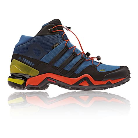 Adidas Terrex Fast R Mid Mens Blue Gore Tex Waterproof Walking Boots Shoes | eBay