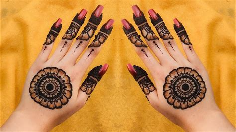 Easy Tikki Mehndi Design For Eid 2021 || Simple Tikki Mehndi design || Mehndi designs 2021 for ...