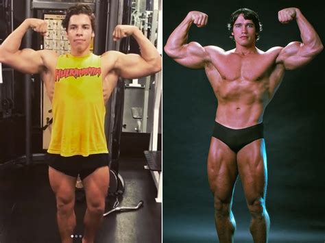 Arnold Schwarzenegger's Son Joseph, 21, Looks Just Like His Dad as He Shows Off His Muscles