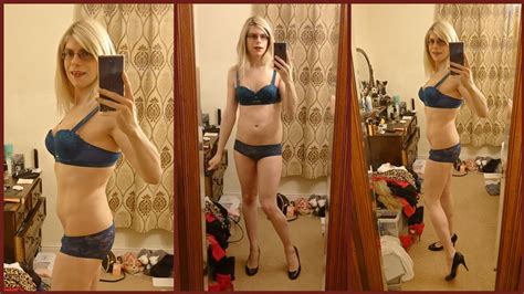 Male to Female Confidence Lace Lingerie Panties Try On Haul by MTF Transgender Woman Kelsey Fax ...