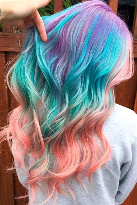 Pin by michaela posnarova on vlasy | Mermaid hair color, Hair color pastel, Ombre hair blonde