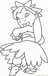 Lilo Hula Outfit Coloring Page For Kids  Free & Stitch Printable sketch template