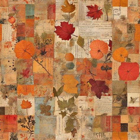 Vintage Autumn Patchwork Background Free Stock Photo - Public Domain ...