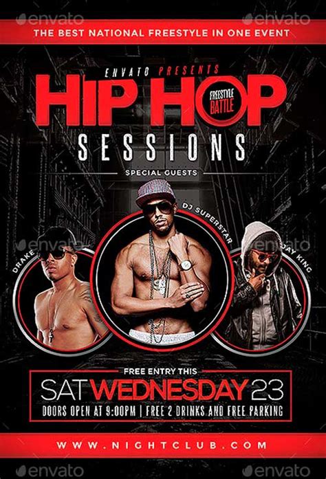 Hip Hop Sessions Event Flyer Template | FFFlyer.com