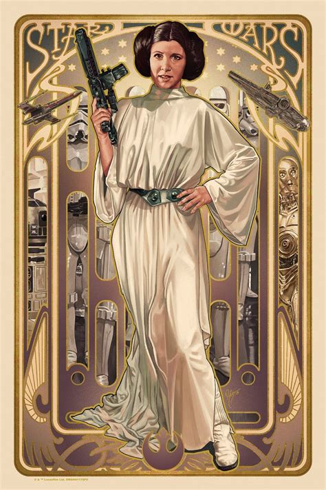 Princess Leia by Ruiz Burgos (Variant) | Princess leia, Leia star wars, Star wars poster