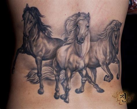 Three Horses by Jin O: TattooNOW