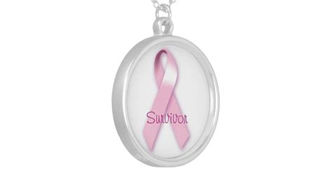 Pink Ribbon Survivor Necklace | Zazzle