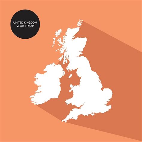 Premium Vector | Icon White Map United Kingdom Vector