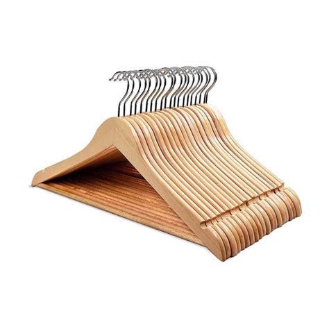 Premium Natural Wooden Hangers | Extra Slim | Pack of 20 | GoBiz USA