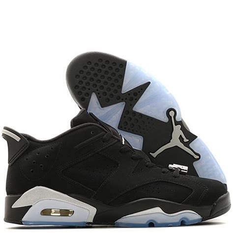 JORDAN 6 RETRO LOW BLACK / METALLIC SILVER | Deadstock.ca