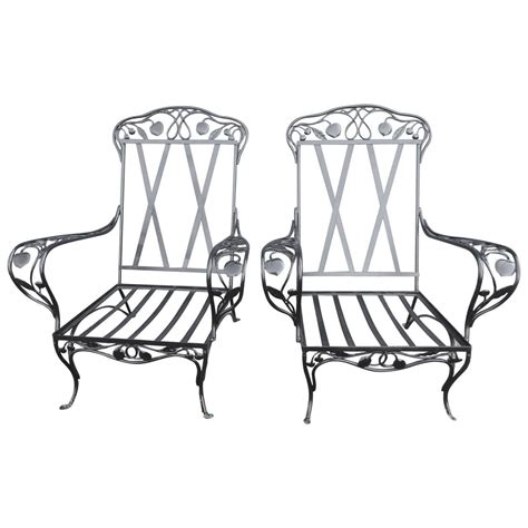 Salterini Armchairs, Wrought Iron with Elaborate Detail | From a unique collection of antiqu ...