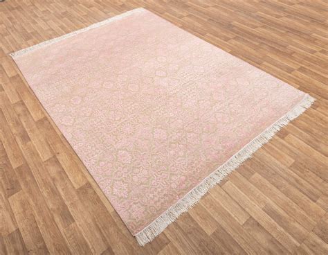 8x10 Soft Pink Wool Rug Persian Modern Transitional Design | Etsy