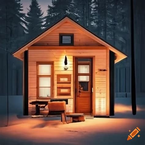 Cozy exterior design of a charming tiny house on Craiyon