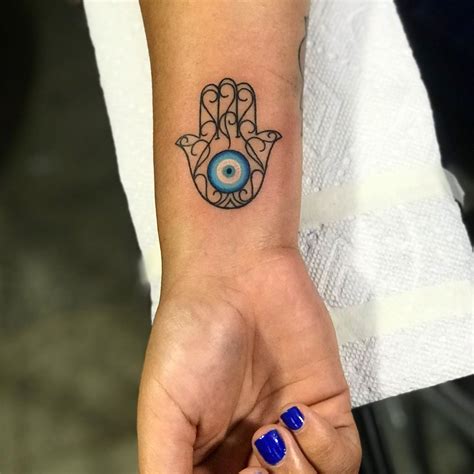 Hamsa Tattoo Meaning Meaningful Evil Eye Tattoo - exresnullius