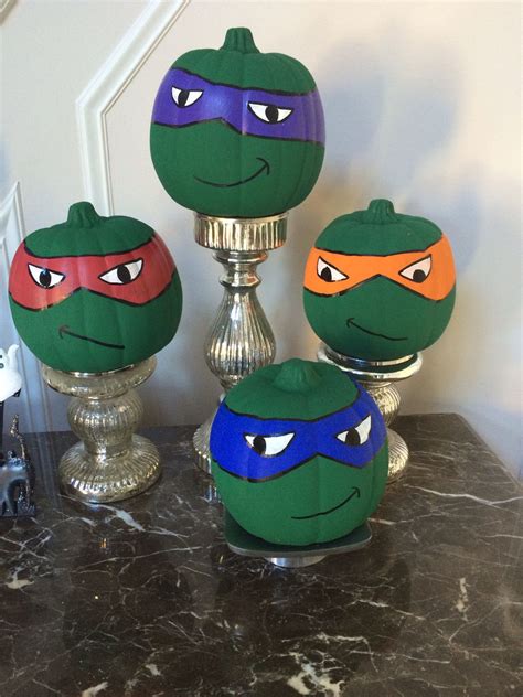 Fall halloween decor, Ninja turtle pumpkin, Ninja turtles birthday party