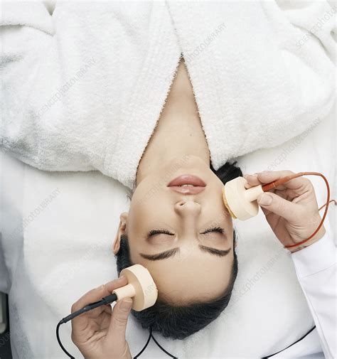 Facial microcurrent therapy - Stock Image - F034/7167 - Science Photo ...