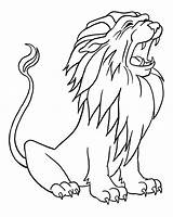 Lion Roaring Coloring Page  Free Printable Pages For Kids sketch template