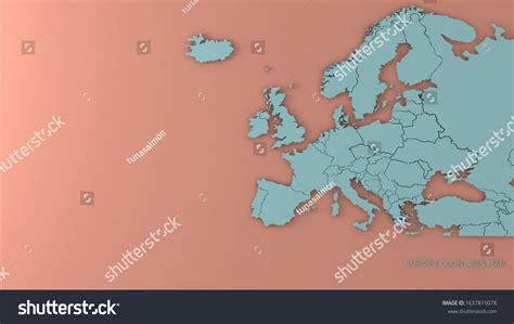 3d Render Europe Map Continent Europe Stock Illustration 1637815078 | Shutterstock