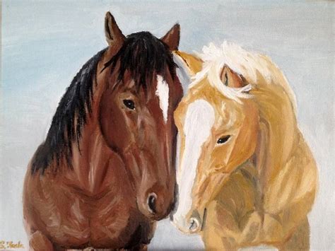 Beautiful horse love Painting by Susanne Haala | Saatchi Art