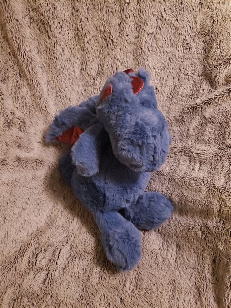 Weighted Blue and Red Dragon Plush for Anxiety ADHD Stress - Etsy