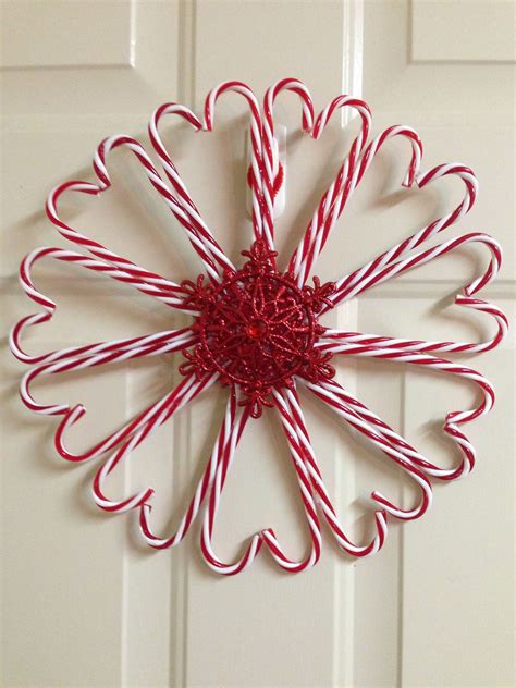 Dollar Tree candy cane wreath | Candy cane crafts, Christmas crafts ...