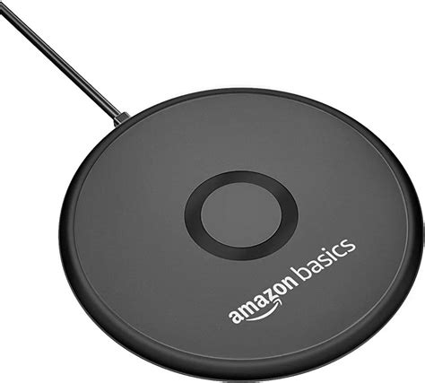 Amazon Basics 15W Qi-Certified Fast Wireless Charging Circular Pad ...