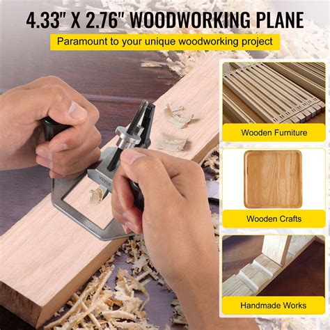 VEVOR Router Woodworking Plane 0.32" /8 mm Oblique Blade Depth Stop Hand Tool - This Nation