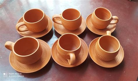 Clay Cup Plate Set Of 6 - Necessity eStore - Order Now!