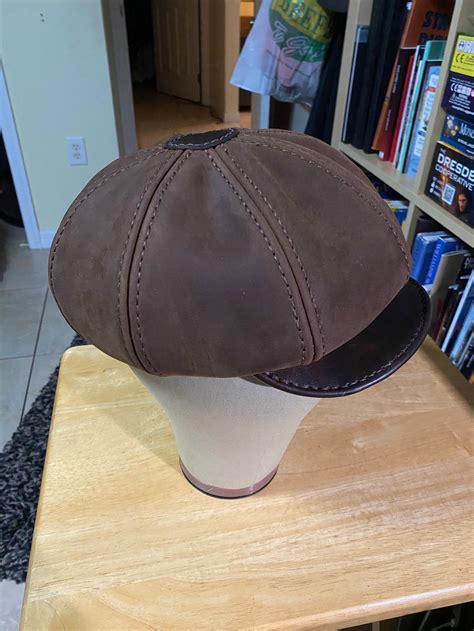 Leather Newsboy Hat - Etsy