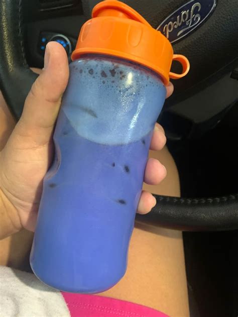 Blue majik powder drink with milk