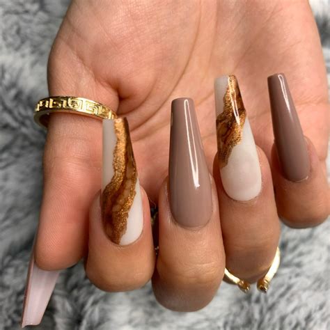 BROWN SUGAR – NailBae LA | Brown acrylic nails, Long acrylic nails ...