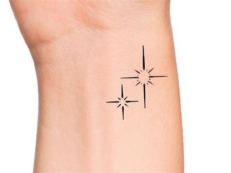 2 Stars Temporary Tattoo - Etsy