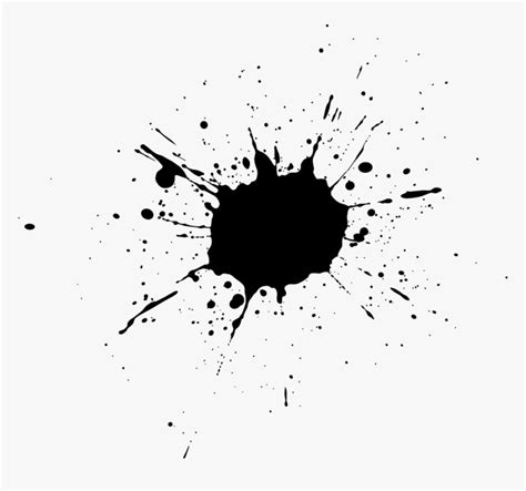 Black Paint Splatter Psd , Png Download - Ink Splatter Png, Transparent Png , Transparent Png ...