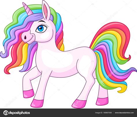 Images: cartoon rainbow unicorn | Cartoon Rainbow Unicorn Horse — Stock Vector © tigatelu #185867058