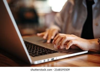 Hands Typing Laptop Lateral View Stock Photo 2235331975 | Shutterstock