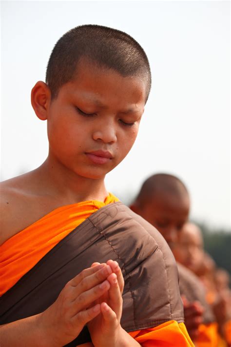 Free Images : man, person, people, hair, male, walk, orange, monk, buddhism, child, hairstyle ...
