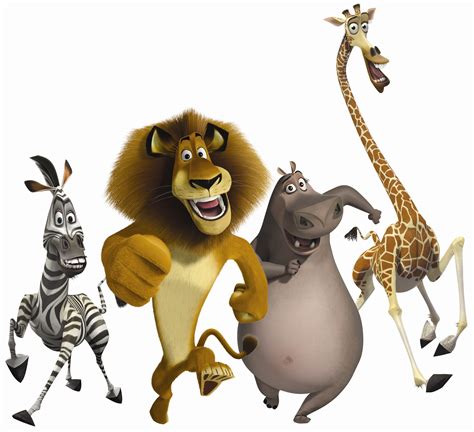 Madagascar cartoon characters on transparent background free image download