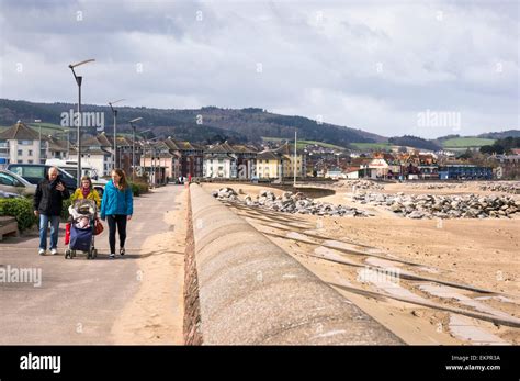 Minehead seafront promenade, Somerset coast, England, UK Stock Photo ...