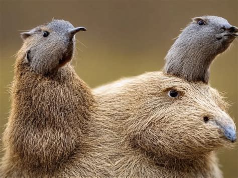 award wining photo of bird on top of a capybara | Stable Diffusion