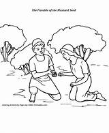 The Parable Of Mustard Seed Coloring Pages  Parables Jesus sketch template