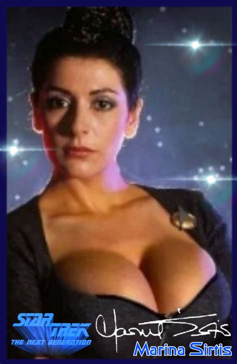 Marina Sirtis autograph photo | Star trek crew, Marina sirtis, Star ...