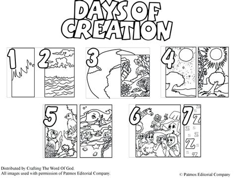 7 Days Of Creation Coloring Pages Free at GetDrawings | Free download