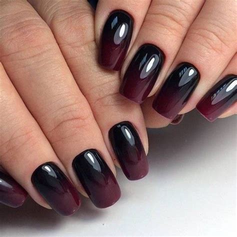 dark-plum-fall-ombre-nails | Ombre nail designs, Nail art ombre, Plum nails