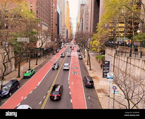 New York, NY, USA - Nov 22, 2022: View of 42nd St from Tudor City ...