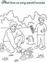 Plant Trees printable coloring Page For Kids sketch template