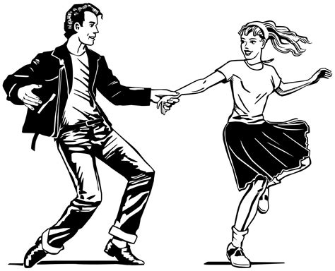 MIT Social Swing Dance and Lesson [01/04/17] | Swing dance, Dancing drawings, Retro illustration
