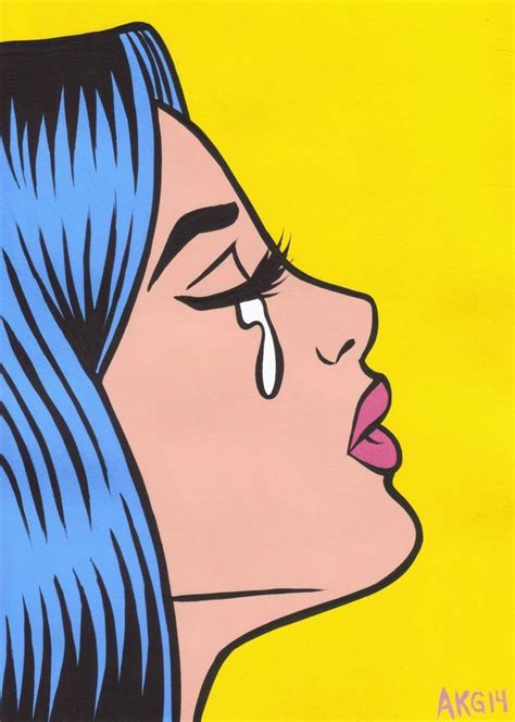 Pop Art | Pop art girl crying, Pop art drawing, Pop art illustration