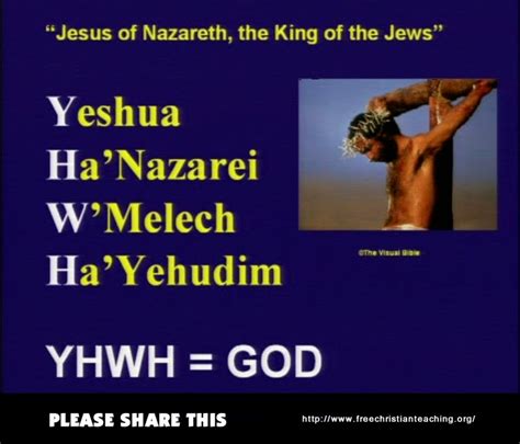 JESUS IS GOD : YHWH = GOD