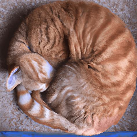 Sleeping Orange Tabby Cat · Creative Fabrica